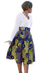 Sexy Vintage High Waist Multicolor A-lined Midi Skirt